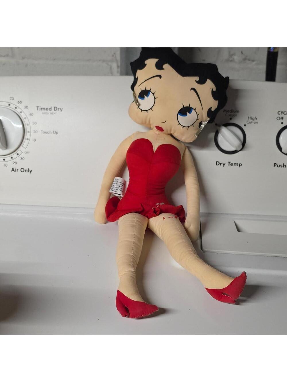 Betty Boop Red and Multi Stuffed-animal